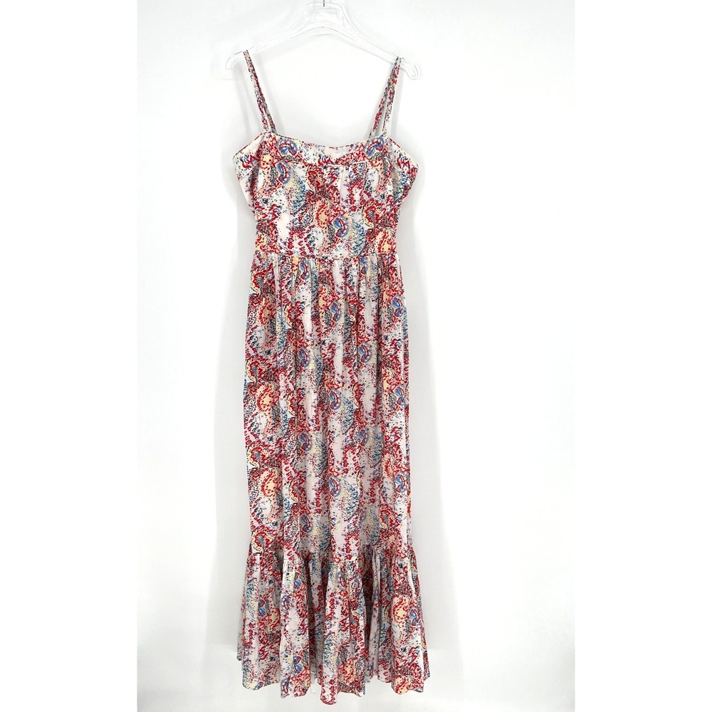 Joie Maxi Dress‎ Womens XL ElissaBet Paisley Western Sundress Country Boho Red